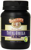 Barlean's Organic Oils Total Omega, Lemonade Flavor, 90 Softgels / 1000 mg Each - 2 Pack