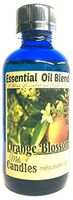 Mels Candles & More Orange Blossoms 4 Ounce / 118.29ml Blue Glass Bottle of Premium Grade A Fragrance Oil/Essential Oil Blend