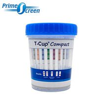 Prime Screen-12 Panel Multi Drug Urine Test Compact Cup (AMP,BAR,BUP,BZO,COC,mAMP/MET,MDMA,MOP/OPI,MTD,OXY,PCP,THC) C-Cup-[10 Pack]- CDOA-6125