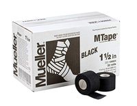 M-Tape Colored Athletic Tape - 1.5 inches x 10 yards - Black, 32 Rolls