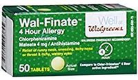 Walgreens Wal-Finate Allergy Relief Tablets, 50 ea
