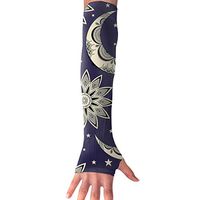 BaPaLa Sun and Moon Creation Sports Arm Sleeves Cooling Or Warmer UV Sun Protection Compression Arm Sleeve for Women& Men Suit for Cycling,Running,Golf, Basketball,Football 1 Pairs