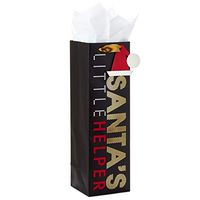 Hallmark Christmas Bottle Gift Bag with Tissue Paper (Santa's Little Helper) - 5XGB2822