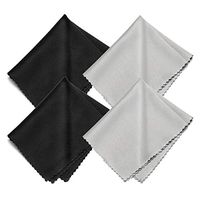 AISSWZBER Microfiber Cleaning Cloths for Sunglasses,Glasses, Screens, Tablets, Phones,Cameras LCD TV Screens and More 4 Pack- 6"x7"