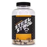 Steel Stool Fiber Supplement for Men - All-Natural Psyllium Husk Fiber Blend - Improve Digestion & Regularity (240 Capsules)