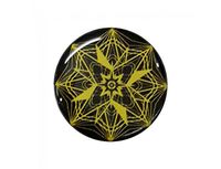 EMF Transformation Emblem Stickers - Small Buttons (3/4 inches) (Yellow on Black)