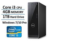 2016 Dell Inspiron 3250 Premium High Performance Small Desktop PC, Intel Core i3-6100 Processor 3.7GHz, 4GB RAM, 1TB 7200 rpm HDD, DVDRW, HDMI, VGA, Bluetooth, Windows 7 / 10 Professional 64Bit