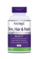 Natrol Skin, Hair and Nails Advanced Beauty Capsules, Packed with beauty enhancing ingredients - 5,000mcg Biotin, 10mg Lutein, Collagen, Hyaluronic acid and more, Great value, 60 Count
