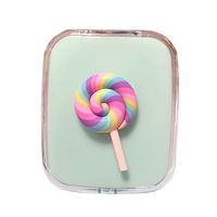 Colorful Lollipop Pattern Contact Lenses Case Nursing Holder, Random Color