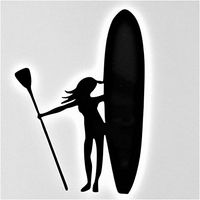 Chase Grace Studio Stand Up Paddle Board SUP Vinyl Decal Sticker|Black|Cars Trucks Vans SUV Laptops Wall Art|5.5" X 4"|CGS789