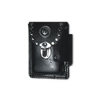 Black Leather Studded Cigarette Lighter Case Holder