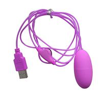 Yhua USB Speed Control Sing'le V-ibratin'g Eg-g Bo-dy Tool for Couple - Purple