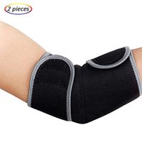 TZTED Elastic Elbow Support Pads Thicked Soft Sports Protective Pad- Adjustable Compression Strap/Band - for Men, Women,Black