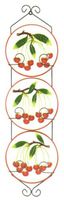 KMC/KK-Cherry CHERRY 3 Plates & Metal Wall Hanger NEW!