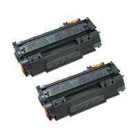 Amsahr Remanufactured Toner Cartridge Replacement for HP CB436A (Black, 2-Pack)