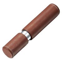 Visol Tristan Brown Leather and Stainless Steel Cigar Case