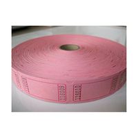 1 X 2000 Blank Pink Single Roll Consecutively Numbered Raffle Tickets