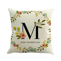 Rosiest Lumbar Pillow Super Soft Mother's Day Linen Pillowcase Sofa Pad Set Home Decoration for Office Bedroom Sofa Pillow (#B)