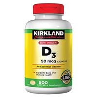 Kirkland Signature IUYEHDUH Maximum Strength Vitamin D3 2000 I.U. 600 Softgels, Bottle Personal Healthcare/Health Care 2 Pack