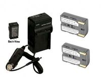 2 Batteries + Charger for Samsung SC-D103, Samsung SC-D105, Samsung SC-D107, Samsung SC-D130, Samsung SC-D180, Samsung SCD190