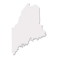 Maine Pine Tree State New England Pride Decal Sticker - White 5" Vinyl Decal for Cars, Macbooks, and Other Laptops