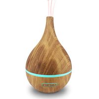 Simply Diffusers Oil Drop Wooden Style Finish Aromatherapy Essential Oil Diffuser and Ultrasonic Humidifier. 200ML Water Capacity, Long Running with Auto-Shut Off, Constant on or Timed Diffusion