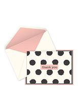 Eccolo World Traveler 14-Count Many Thanks Boxed Notes, Black White Dots (QD523)