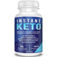 Instant Keto Pills - Insta Burn Fat for Energy Not Carbs - Boost BHB Ketones - Burn Stubborn Fat - Increase Energy & Focus - RawNatural Nutrition - (1 Month Ketosis Supply)