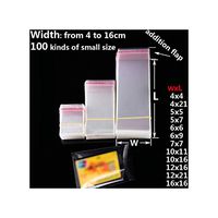 Clear Self Adhesive Seal Resealable Cello Cellophane Bags Self Sealing Candy Bag Birthday Gift Package Food Cookie Packaging Bag,100 Pieces -8cmx13cm