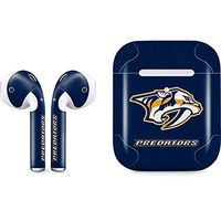 Skinit Decal Audio Skin for Apple AirPods with Wireless Charging Case - Officially Licensed NHL Nashville Predators Distressed Design