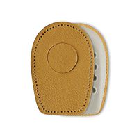 Luxis Leather-Topped Heel Cushions with spur Adjustment - 1 Pair - Soft Leather + Comfy Rubber Cushion