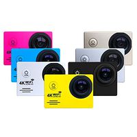 RICH Ultra HD SJ7000 Sports Action Camera 4K/2.7K 1080P 30M Waterproof Helmet Cam 2" LCD Screen WiFi Remote pro Anti-Shake CAMS with 19pcs Accessories for Water Sports and Extreme Sports (silver)