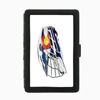 Perfection In Style Black Color Metal Cigarette Case Colorado Flag Design 006
