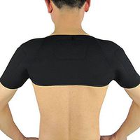 Microhealthone Unisex Medical Grade Therapeutic Self-Warming Shoulder Wraps, Black, Large/XL