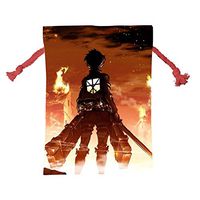 KEITH WRIGHT A-ttack on Ti-tan Fire City Wrap Bags Xmas Santa Claus Present Drawstring Bag Holiday Decorations Ornaments
