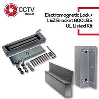 Access Control Magnetic Lock Holding Force Indoor Access System 600LBS Electromagnetic Lock 12/24VDC Includes L,Z Bracket Heavy Duty