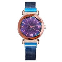 AMOUSTORE Women Quartz Watch for Starlight Dial, Wrist Watches for Business Dress (Blue)