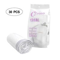 Ultra Strong 13 Gallon Trash Bags, Thickest in Tall Kitchen Garbage Bags - 1.2 mil (Twice As Thick As Others), 50L Heavy Duty Drawstring Trash Bags, Odor Control, Unsented, 24"x28"(L x H), 30 Count