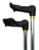Unisex Adjustable Left Hand Palm Grip Cane Metallic  -Affordable Gift! Item #DHAR-9051211