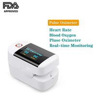 Finger Pulse Oximeter, Blood Oxygen Meter Portable Digitaland Heart Rate Monitor for Sports, Home, Adults and Kids with Lanyard