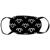 Dust Face Cover, Earloop Half Face Cover for Women Men, Climbing Skate Face and Nose Cover with Adjustable Elastic Band - Cool Black Patterns