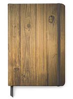 Wood Themed Designs UV Printed on PU Leather A5 Journal Notebook w/Lined Pages