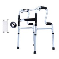 Medical Folding Walking Aids with Bathing Board + Foot Plug Adjustable Height Walker for Elderly, Seniors, Handicap, Disabled Max 180 Kg(400 lbs)