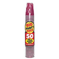 Big Party Pack Berry Red Plastic Cups | 12 oz. | Pack of 50 | Party Supply
