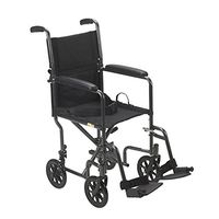 Drive Lightweight Steel Transport Wheelchair, Fixed Full Arms, 17" Seat, Model - TR37E-SV