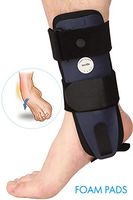 Velpeau Ankle Brace - Stirrup Ankle Splint - Adjustable Rigid Stabilizer for Sprains, Strains, Post-Op Cast Support and Injury Protection (3-Dimensional Molded Pads, Small - Left Foot)