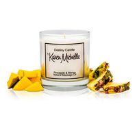 Pineapple Mango Scented Massage Oil Candle - Aromatherapy | Destiny Candle by Karen Michelle | Beautiful Piece of Jewelry Inside | Perfect Way to Rekindle The Romance