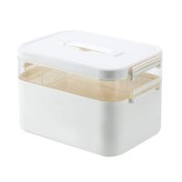 SJJSP First-aid kit Polypropylene Portable Storage Box Family Multi-Layer Medicine Box Large-Capacity Layered Medicine Cabinet Suitable for Families, Hospitals, Offices, Schools, Travel