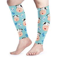 TWPDA Calf Compression Sleeve Cows and Milk Leg Compression Socks for Shin Splint Calf Brace Support Women Men 1 Pair