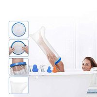 Saying Adult Waterproof Leg Cast Cover for Shower, Keep Bandages and Casts Dry in Shower, Waterproof Cast Bag Bandage Protector for Shower, Broken Foot, Ankle, Knee, Toe (for Foot - 25.2" x 17.3")